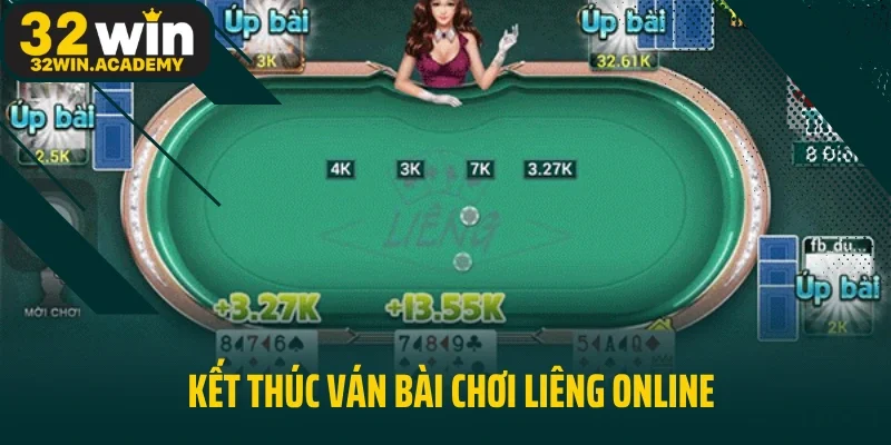 Kết thúc ván bài chơi Liêng Online và nhận thưởng