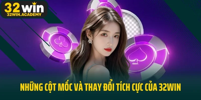 Những cột mốc và thay đổi tích cực của 32win