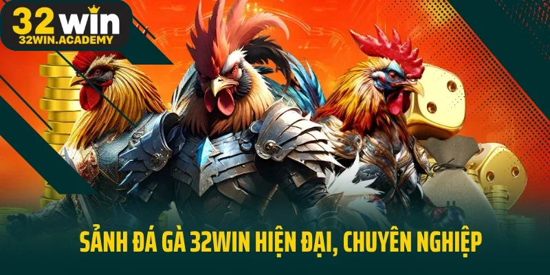 Sảnh đá gà 32win hiện đại, chuyên nghiệp